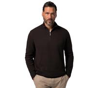 JP 1880 Hommes Grandes Tailles L-8XL Pull Camionneur en Maille# à col Montant, Manches Longues et Fermeture Éclair. Nuit Noire XXL 716842138-XXL