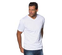 JP 1880 Hommes Grandes Tailles L-8XL T-Shirt col V Manches Courtes en Coton Blanc 6XL 702415 20-6XL