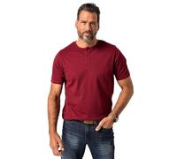 JP 1880 Hommes Grandes Tailles L-8XL T-Shirt Henley, Collection Basic. Manches Courtes et Patte de Boutonnage Marron cuivre 6XL 726695542-6XL