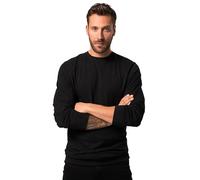 JP 1880 Hommes Grandes Tailles L-8XL T-Shirt Ventre Confort, Collection Basic. Manches Longues et col Rond. Jusqu'au 8XL. Noir XXL 827128100-XXL