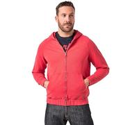 JP 1880 Hommes Grandes Tailles L-8XL Veste en Molleton Style Vintage, Capuche et Poche Kangourou, Esprit Vintage braises Rouge 5XL 846118538-5XL