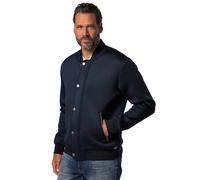 JP 1880 Hommes Grandes Tailles L-8XL Veste en Tissu Cuba, col Esprit Blouson Teddy américain, Fermeture à glissière Bleu Marine XXL 823654130-XXL