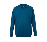 JP 1880 Hommes Grandes Tailles Polo en Maille piquée, Collection Basic. Manches Longues et Ventre Confort. Jusqu'au 8XL. Bleu Vert 6XL 827115768-6XL
