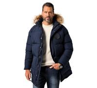 JP 1880 Hommes Grandes Tailles L-8XL Parka matelassée à Capuche, Flocage et Fourrure synthétique Bleu Marine 7XL 841542130-7XL