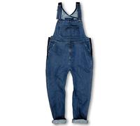 JP 1880 Hommes Salopette en Jean, Collection Workwear, Nombreuses Poches et empiècements élastiques - Coupe Relaxed Fit Bleu Denim 3XL 782707902-3XL