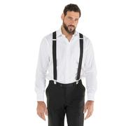 JP 1880 Hosenträger, Verstärkte Clips, Längenverstellbar Suspensions, Noir, Taille Unique Hommes