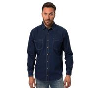 JP 1880 Jeanshemd, Langarm, Kentkragen, Modern Fit, BIS 8 XL Chemise, Bleu foncé Denim, XXL Hommes