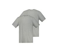 JP 1880 Lot de 2 t-Shirts Basiques pour Homme, jusqu'à 8XL, en Jersey Pur, col Rond, Coupe Confortable (Lot de 2), Gris mélangé, 4XL