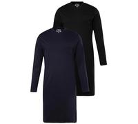 JP 1880 Nachthemd, V-Ausschnitt, DP Chemise de Nuit, Schwarz, XXXXL Homme