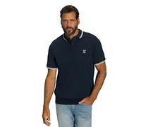 JP 1880 Polo à Manches mi-Longues en piqué pour Femme Taille XL T-Shirt, Bleu Nuit, Homme