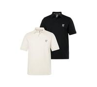 JP 1880 Poloshirts, Basic, 2er-Pack, Piqué, Gekämmte Baumwolle Polo, Blanc cassé, XXL Hommes