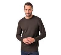 JP 1880 Pullover, Strukturstrick, Badge, 1/1 Pull-Over, Marron foncé, XXL Homme