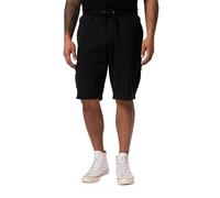 JP 1880 Sweat-cargobermuda, Elastikbund, Cargotaschen Pantalon décontracté, Noir, 5XL Hommes