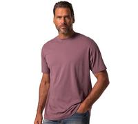 JP 1880 T-Shirt Basique à col Rond en Coton peigné pour Homme - Grandes Tailles - Tailles L à 8XL, Mauve, 4XL