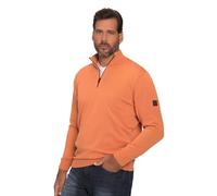 JP 1880 Troyer Flexnamic, Tricot, Toucher Cachemire, col zippé Sweater, Orange, 4XL Homme