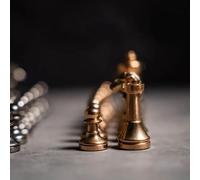 JP GAMES LTD Italfama Lot de 32 pièces d'échecs à collectionner en laiton massif Taille King 5 cm Adulte 14+