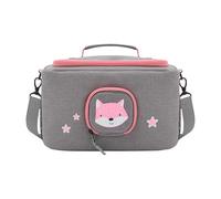 JP Journey Sac pour Toniebox - BoxBag pour figurines, boîte et accessoires en voyage et en voiture, Renard gris et rose, 28 x 18 x 14 cm, Sac à bandoulière, Renard gris et rose, 28 x 18 x 14 cm, Sac à
