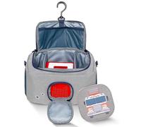 JP Journey Sac pour Toniebox garçon - Pour figurines et boîte dans la voiture et pour le voyage, Pompiers gris-bleu, 6 l, Sac à bandoulière avec compartiments intérieurs flexibles et ouverture pour