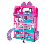 Just Play Disney Junior Nœud Minnie Mouse - Hôtel, Ensemble de jeu 2 faces avec lumières, sons et ascenseur, 20 pièces, inclut 3 figurines, jouets pour enfants à partir de 3 ans par
