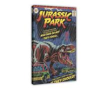 JP Rex Escape Poster sur toile inspiré du film BD pour décoration de chambre à coucher, bureau, chambre à coucher, cadeau (60 x 90 cm)
