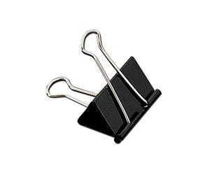 JPC Bte de 12 pinces double clip 41mm ecart 20mm Noir