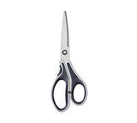JPC CREATIONS Ciseaux INITIAL Bi-matière Asymétrique Inox traité pointu 21 cm Noir Gris