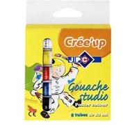 JPC Crée'up - Peinture - gouache - noir, blanc, jaune primaire, bleu primaire, rouge vermillon - 12 ml (pack de 5) G