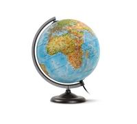 JPC Globe terrestre lumineux 30 cm "First" en RELIEF bleu