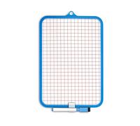 JPC Lot de 10 Ardoises effaçable cadre couleur 18,5x26 cm Face unie / Face Quad 10x10mm