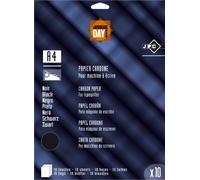 JPC sachet 10 feuilles de papier carbone machine Noir