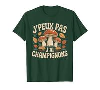 J'Peux Pas Champignons Chasseur De Champignon T-Shirt, Homme, Vert Forêt, XXL