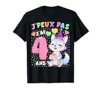 J'Peux Pas Fille 4e Anniversaire Cadeau 4 Ans Louve T-Shirt