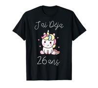 J'Peux Pas J'ai 26 Ans Cadeau Fille Anniversaire Licorne T-Shirt