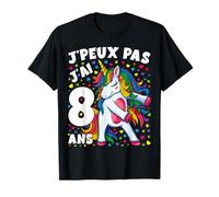 J'peux Pas J'ai 8 Ans Cadeaux D'anniversaire Fille Licorne T-Shirt