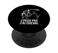 Jpeux Pas Jai Cheval Funny Horse Riding PopSockets PopGrip Adhésif