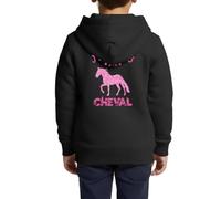 J'Peux Pas J'ai Cheval Rose Équitation Veste À Capuche Enfant Premium