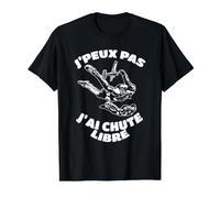 J'Peux Pas J'Ai Chute Libre Cadeau Skydiving Parachutisme T-Shirt Graphique avec Valeur, Homme, Noir, L
