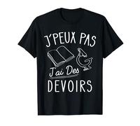 J'Peux Pas J'ai Des Devoirs Humour Écolier T-Shirt