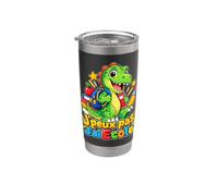 J'peux pas J'ai Ecole Dinosaure Avec Cartable Gobelet isotherme en acier inoxydable double paroi
