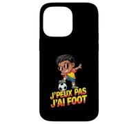 JPEUX Pas Jai Foot Funny Soccer Kid Cartoon Coque pour iPhone 14 Pro Max