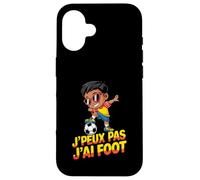 JPEUX Pas Jai Foot Funny Soccer Kid Cartoon Coque pour iPhone 16