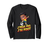JPEUX Pas Jai Foot Funny Soccer Kid Cartoon Manche Longue
