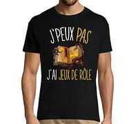 J'peux Pas J'Ai Jeux de rôle | T-Shirt Homme Humour/Fun/Drôle pour Les Joueurs et joueuses de Jeux de rôle S