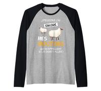 J'peux Pas J'Ai Mes Moutons Éleveur Berger Humour Excuse Manche Raglan