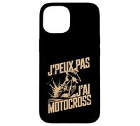JPEUX Pas Jai Motocross French Dirt Bike Rider Coque pour iPhone 15