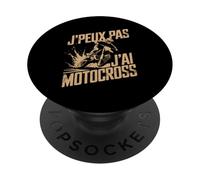 JPEUX Pas Jai Motocross French Dirt Bike Rider PopSockets PopGrip Adhésif