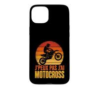 J'Peux Pas J'Ai Motocross Retro Phrase Drôle Humour Coque pour iPhone 15 Plus