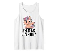 JPEUX Pas Jai Poney Cute Pony Lover Humor Débardeur