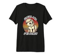 J'peux Pas J'Ai Poney Humour Equitation Cavalière T-Shirt Haut de Gamme