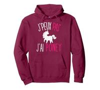J'Peux Pas J'Ai Poney Sweat à Capuche, Unisexe pour Adultes, Marron, L